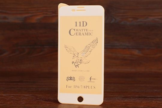 Захисне скло Ceramics Matte Iph 6/7/8 white