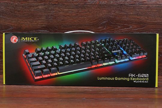 Клавіатура дрот iMice AK600 Rainbow (чорна)