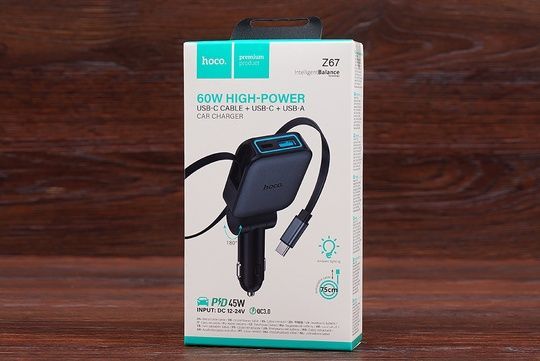 АЗП Hoco Z67 Type-C QC3.0 +PD 60W (графітовий)