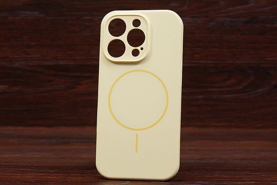 Silicone Soft Close Magsafe iPh 14ProMax Mellow yellow