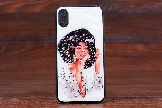 Кришкa Prisma for Iph X/XS Girl in a hat
