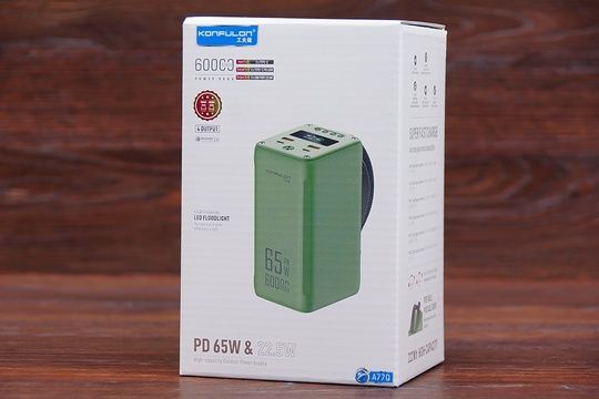 Power Bank Konfulon A77Q 60000 mAh PD 65W (зелений)