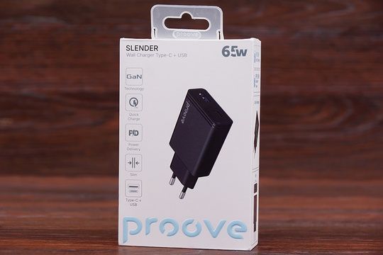 МЗП Proove Slender QC3.0 + PD 65W (чорний)
