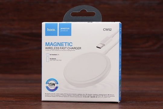 Бездротова зарядка MagSafe HOCO CW52 15W (біла)