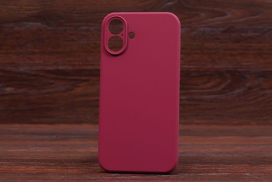 Silicone Case Close Camera (no logo) Iph 16+ Marsala (35)