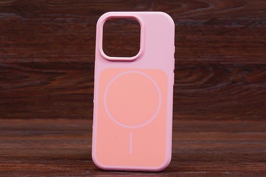 Silicone Soft Back Magsafe iPh 15ProMax Pink