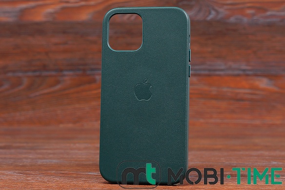 Leather Case MagSafe Iph 14 Dark green