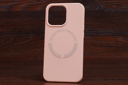 Silicone Case Magnetic sheet iPhone 12/12Pro Pink sand (19)