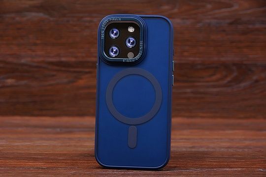 Накладка Magnetic MagSafe Matte Iph 13Pro Dark Blue