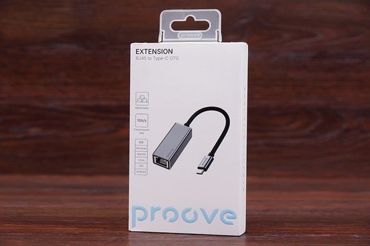 Перехідник Proove Extension USB-C to RJ45 1Gb/s (11.5cm) (графітовий)