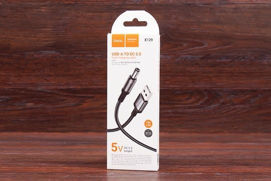 USB Кабель для роутера HOCO X129 DC-5.5х2.1/2.5mm 5V (1m)