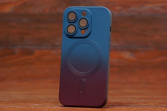 Силікон Luxury MagSafe Iph 15ProMax Dark blue/Maroon