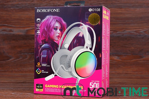 HF BIG Borofone BO108 ігрові RGB (сірі)