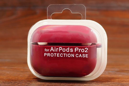 Футляр for Air Pods Pro 2 з мікрофіброю (maroon)