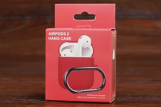 Футляр for AirPods 1/2 Carrying з карабіном (camellia)