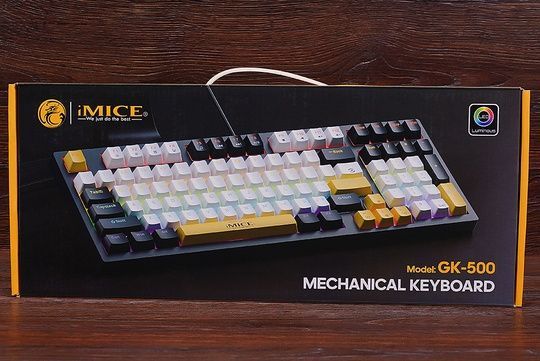 Клавіатура дрот iMice GK-500 Rainbow механічна (синя)