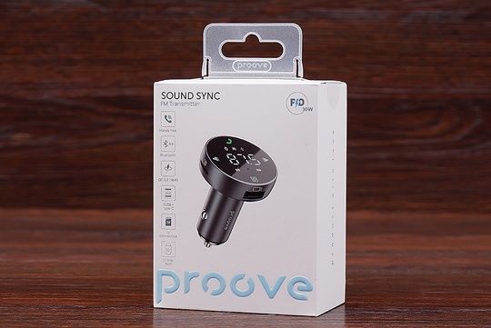 FM Modulator Proove Launcher Sound Sync QC3.0 + PD 30W (графітовий)