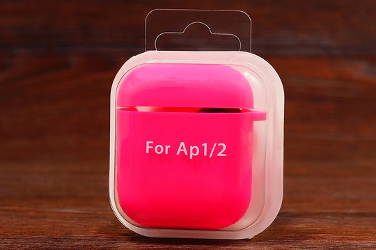 Футляр for AirPods 1/2 з мікрофіброю (shiny pink)