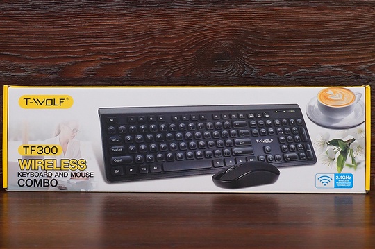 Клавіатура бездротова + мишка T-Wolf TF300 (чорна)