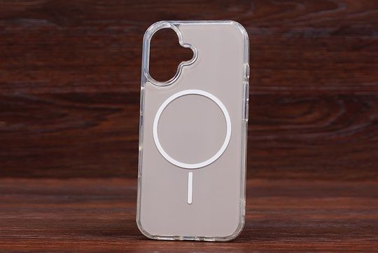 Silicone Case Phantom clear MagSafe Iph 16 Gray