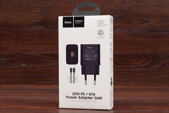 МЗП HOCO N76 Type-C to Type-C PD 25W (чорний)