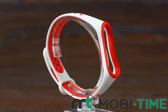 Браслет MI Band 5/6 Sport White&Red