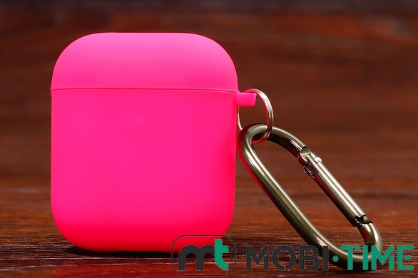 Футляр for AirPods 1/2 з мікрофіброю (shiny pink)