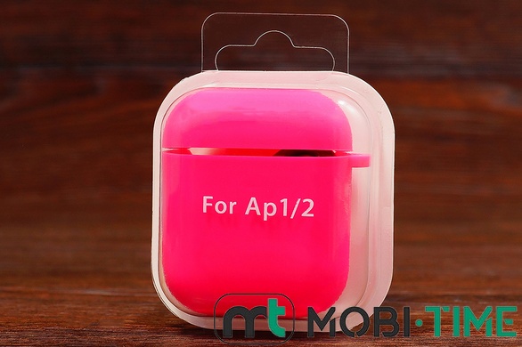 Футляр for AirPods 1/2 з мікрофіброю (shiny pink)