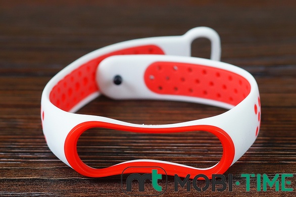 Браслет MI Band 5/6 Sport White&Red