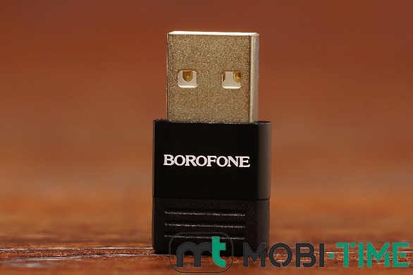 Перехідник Borofone BV18 USB male на Type-C female USB2.0 (чорний)