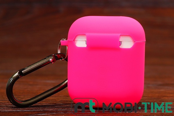 Футляр for AirPods 1/2 з мікрофіброю (shiny pink)