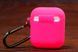 Футляр for AirPods 1/2 з мікрофіброю (shiny pink) фото 3