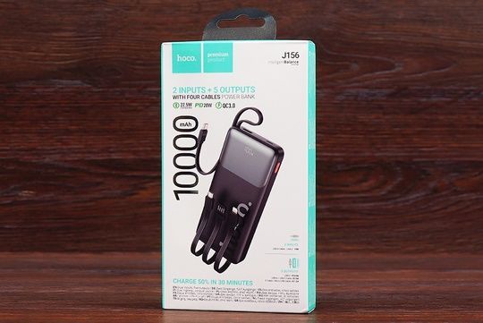Power Bank HOCO J156 10000 mAh QC3.0+PD 22.5W чорний