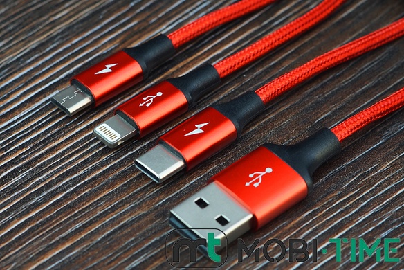 USB Кабель 3in1 Baseus Su01/09/13 (1.2m)