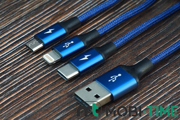 USB Кабель 3in1 Baseus Su01/09/13 (1.2m)