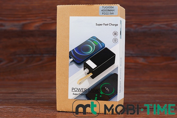 Power Bank TUGII-354 40000 mAh 22.5W (чорний)