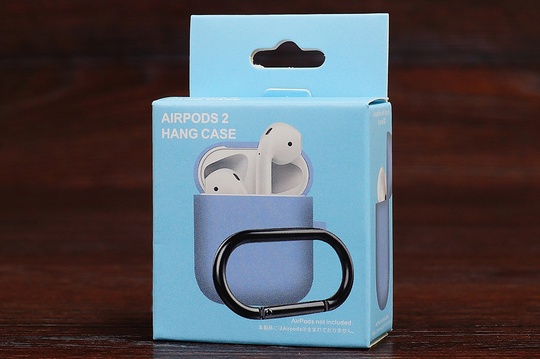 Футляр for AirPods 1/2 Carrying з карабіном (lilac)