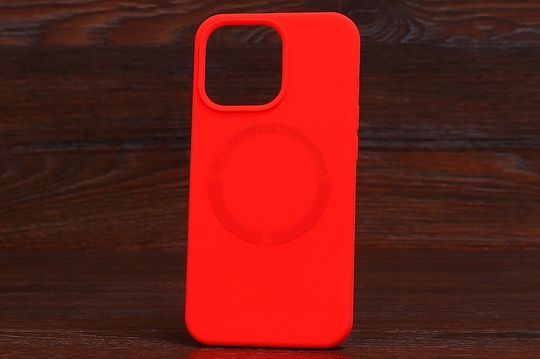 Silicone Case Magnetic sheet iPhone 12/12Pro Red (14)