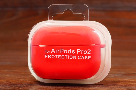 Футляр for Air Pods Pro 2 з мікрофіброю (red)