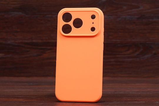 Silicone Case Close Camera (no logo) Iph 17ProMax Orange (52)