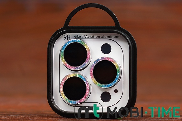 СКЛО Shining на лінзи камери iPh 13 Pro/ 13 Pro Max rainbow