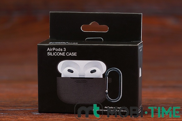 Футляр for Air Pods 3 Carrying з карабіном (dark gray)