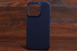 Leather Case MagSafe Iph 14 Dark blue (8)