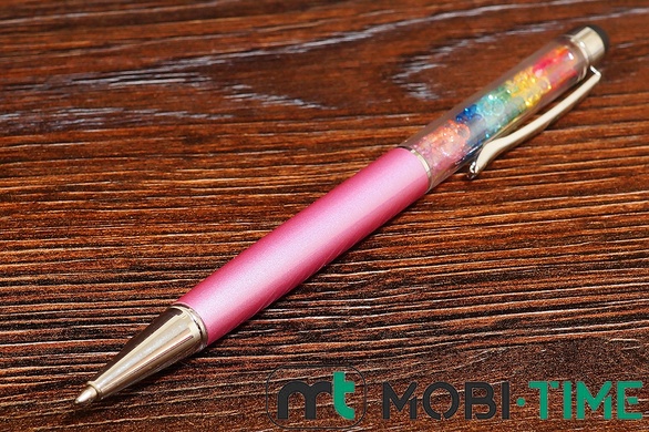 Стилус металевий з ручкою (з кристалами) (кольоровий)