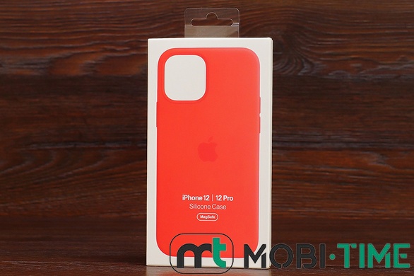 Silicone Case MagSafe iPhone 12/12Pro Orange (13)