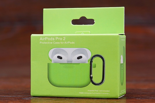Футляр for AirPods Pro2 Carrying з карабіном (green)