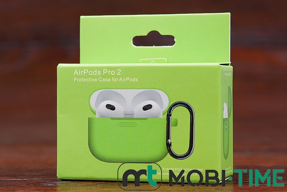 Футляр for AirPods Pro2 Carrying з карабіном (green)