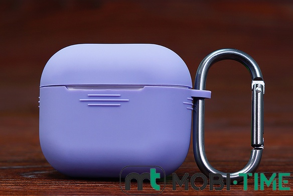 Футляр for Air Pods 3 Carrying з карабіном (light purple)