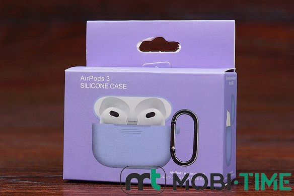 Футляр for Air Pods 3 Carrying з карабіном (light purple)