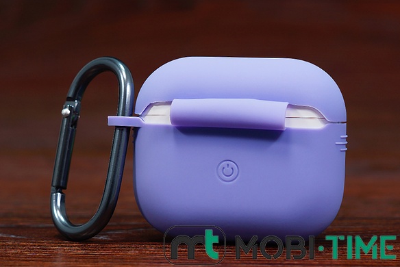 Футляр for Air Pods 3 Carrying з карабіном (light purple)